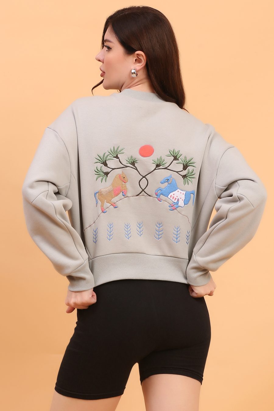 Detail of the Ash Women Embroidered Sweatshirt