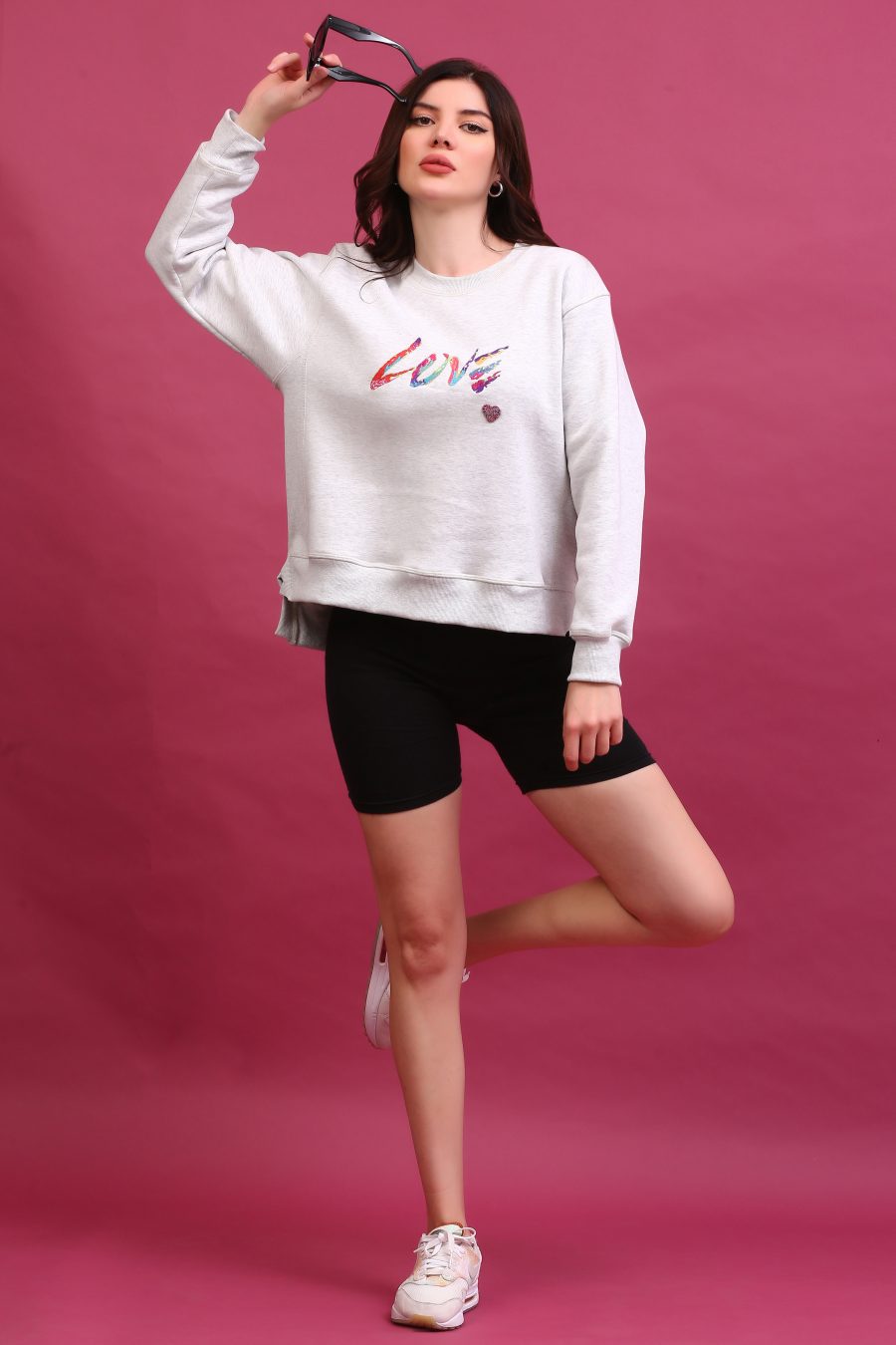 Detail of the Love Woven Sweat