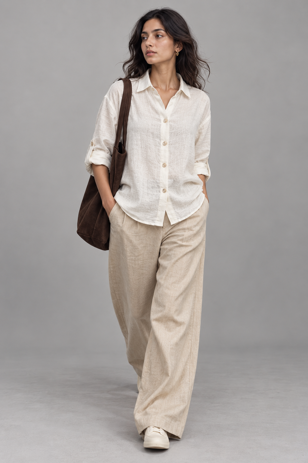White Pure Linen Summer Shirt